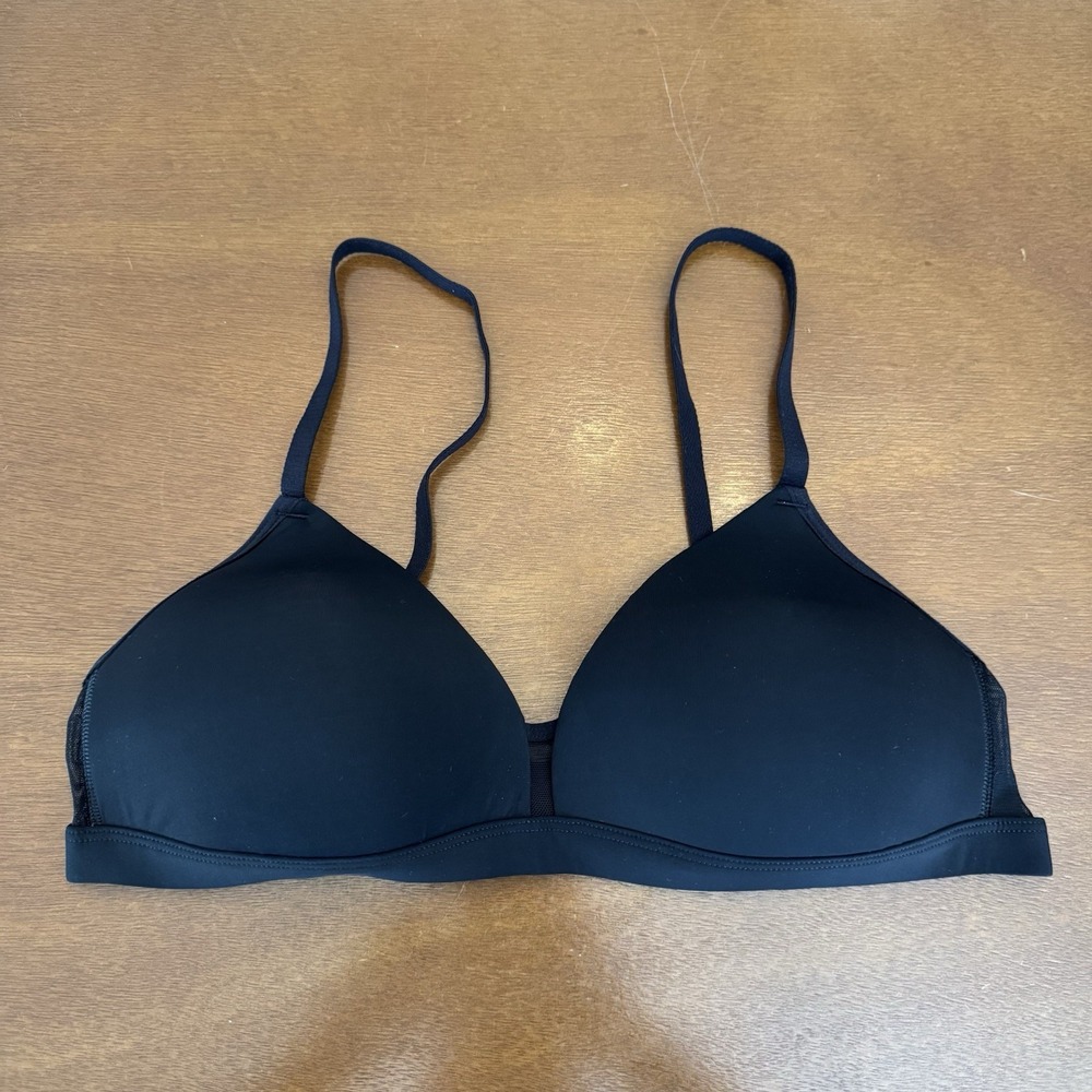 Pepper Black Limitless Wirefree Scoop Wireless Lined T-shirt Bra Size L #H9121